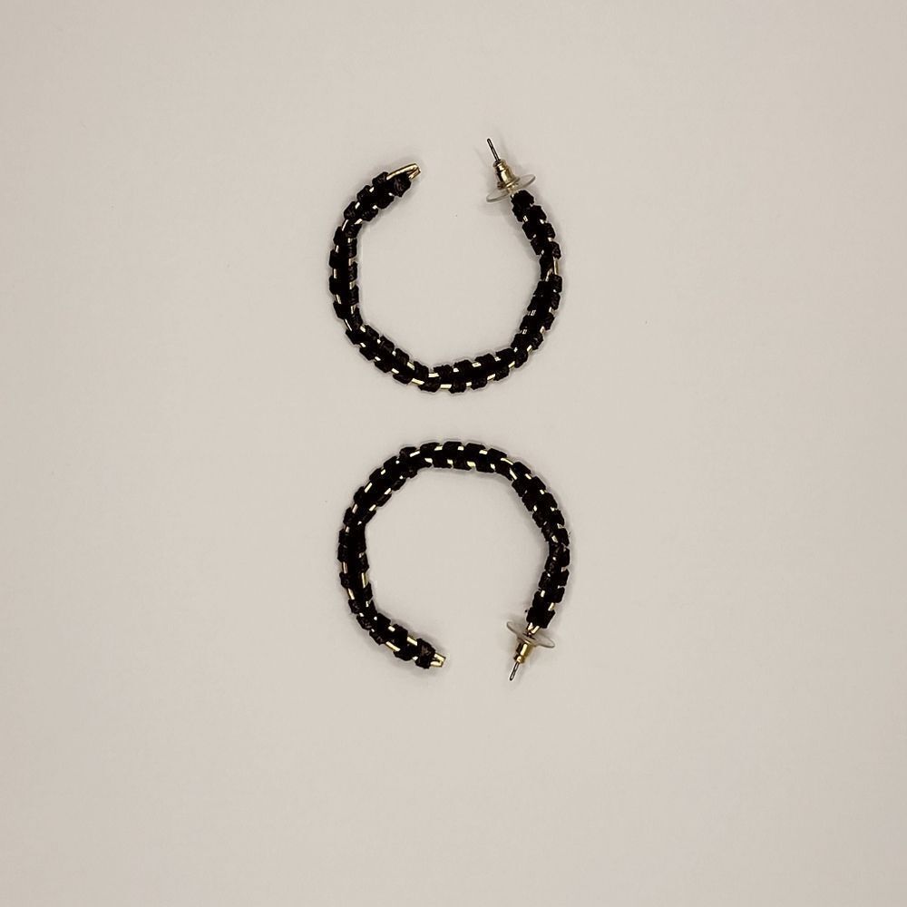 Matilda Jane earrings, gold and brown hoops